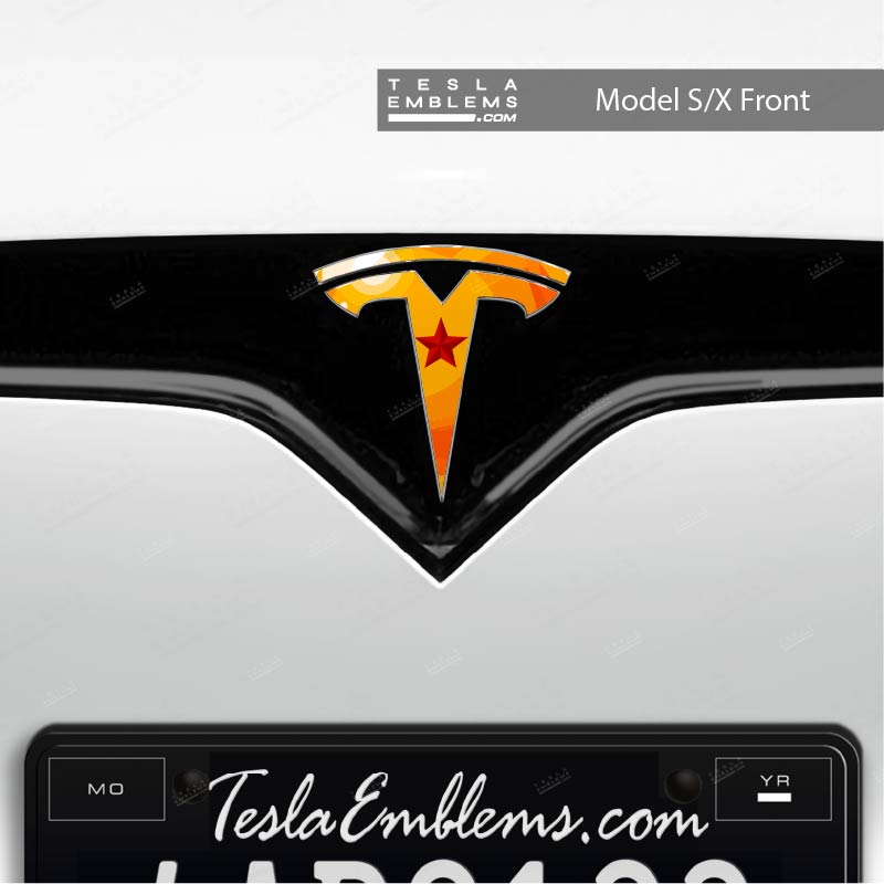 Dragon Ball Z Tesla Emblem Decals (Front + Back)