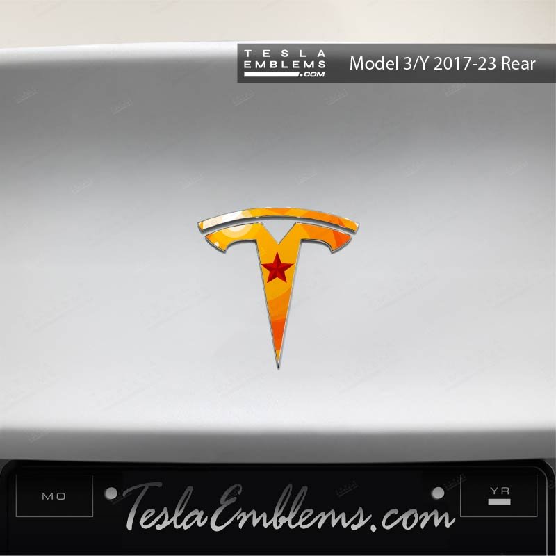 Dragon Ball Z Tesla Emblem Decals (Front + Back)