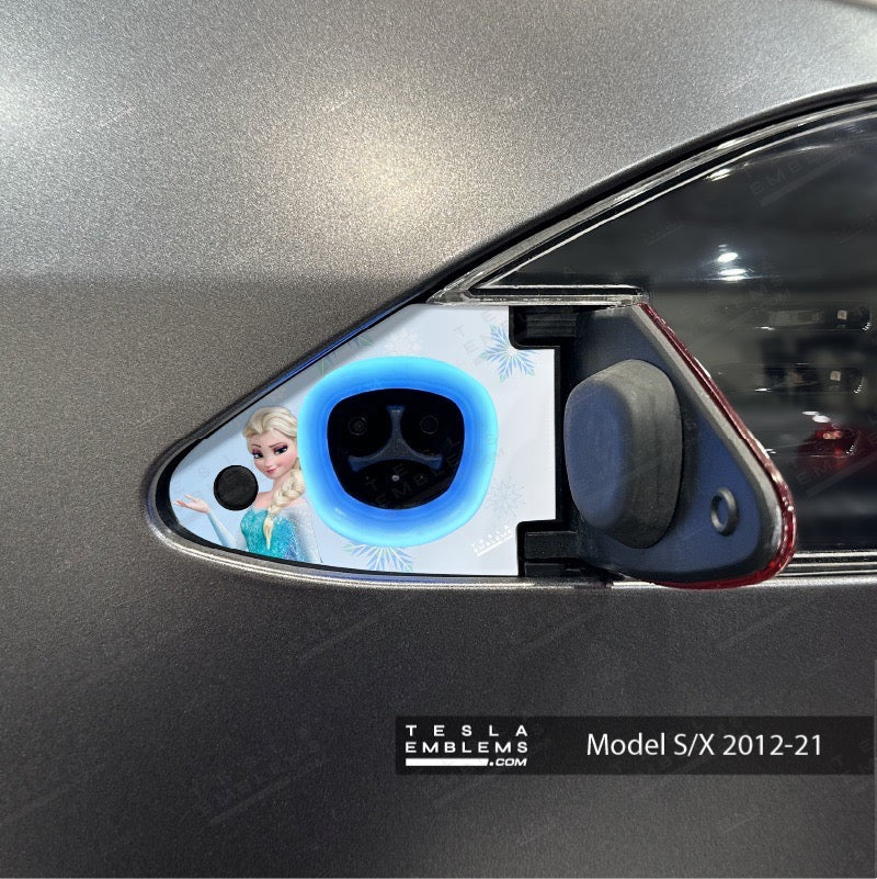 Frozen Elsa Tesla Charge Port Wrap | Model S