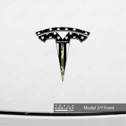First Responders Armed Forces Tesla Emblem Decals (Front + Back)