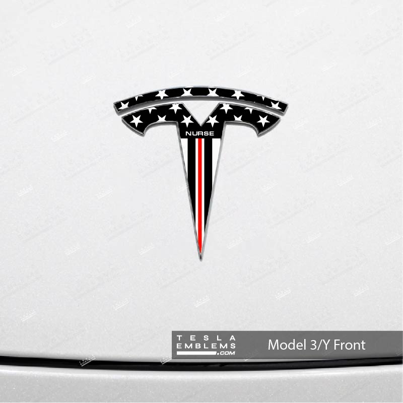 First Responders Nurse Tesla Emblem Decals (Front + Back)