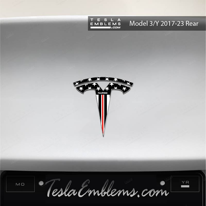 First Responders Nurse Tesla Emblem Decals (Front + Back)