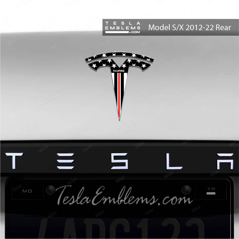 First Responders Nurse Tesla Emblem Decals (Front + Back)