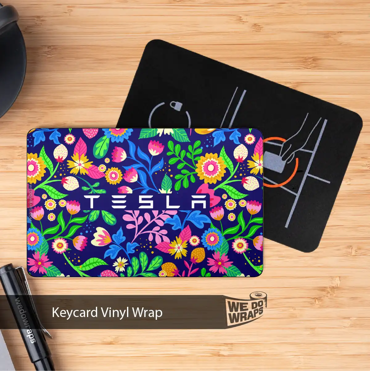 Floral Meadow Tesla Keycard Decal