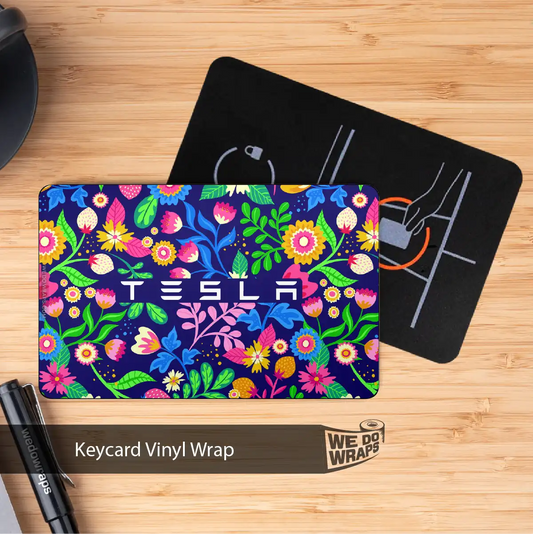 Floral Meadow Tesla Keycard Decal