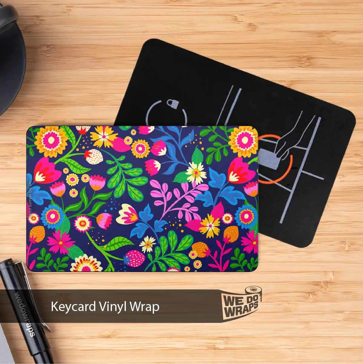 Floral Meadow Tesla Keycard Decal