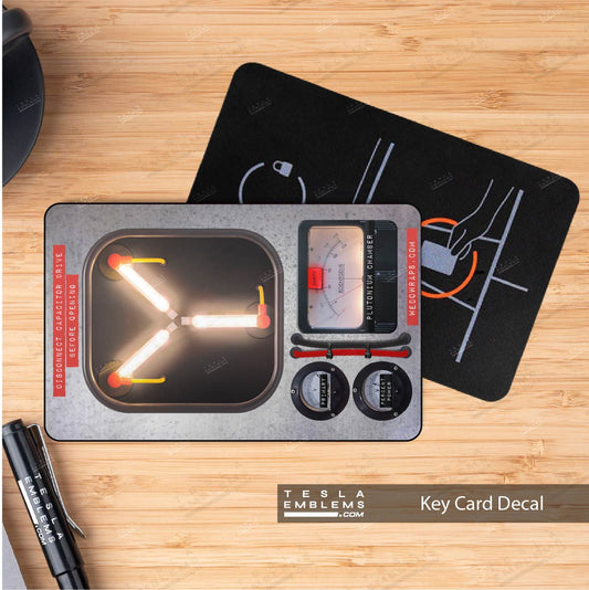 Flux Capacitor Tesla Keycard Decal