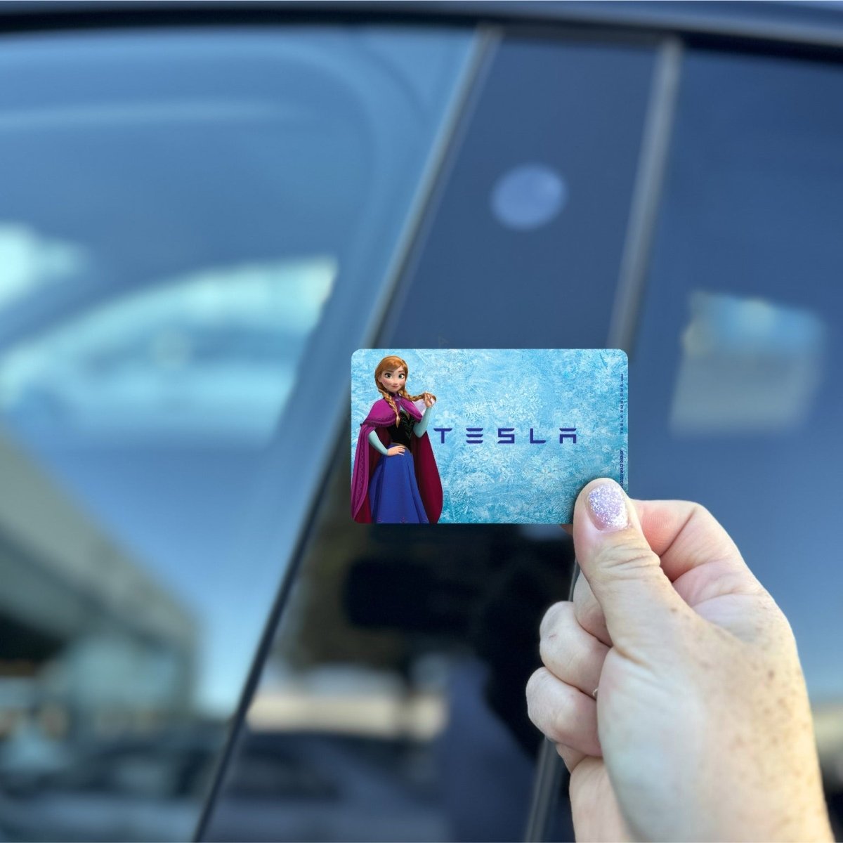Frozen Anna Tesla Keycard Decal