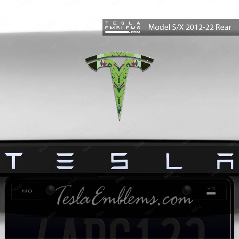 Frozen Anna Tesla Emblem Decals (Front + Back)