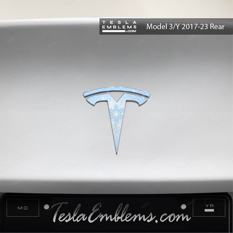 Frozen Elsa Tesla Emblem Decals (Front + Back)