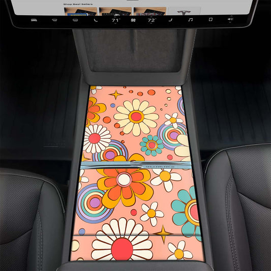 Funky Florals | Tesla Center Console Wrap Kit | MY 2026+ "Juniper"