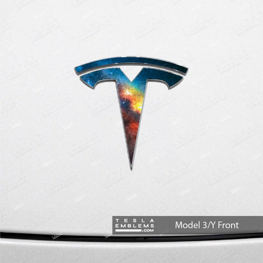 Galaxy Tesla Emblem Decals (Front + Back)