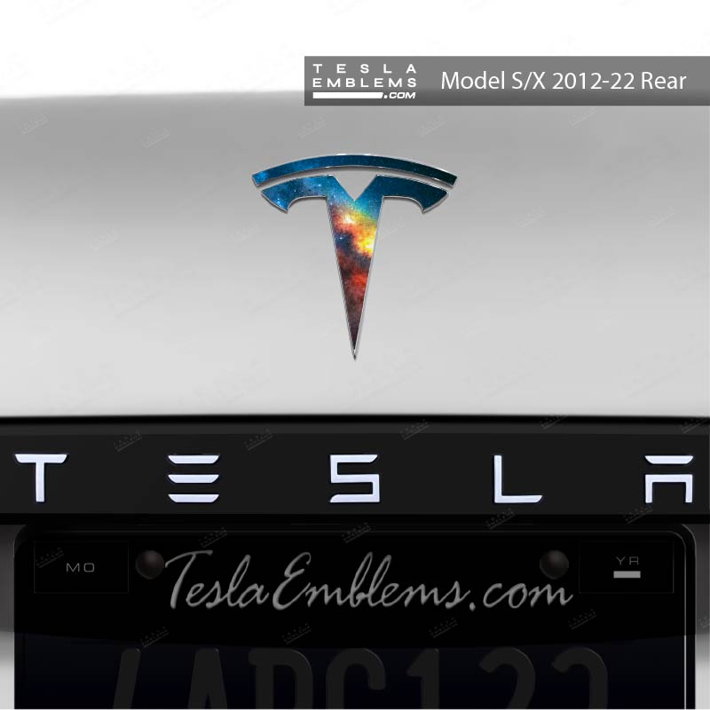 Galaxy Tesla Emblem Decals (Front + Back)