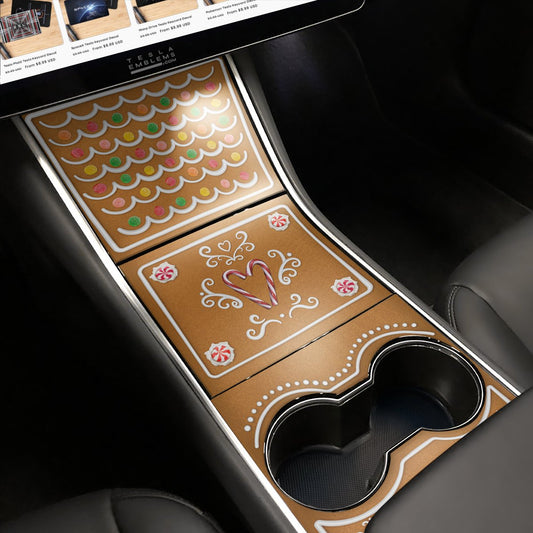 Gingerbread | Tesla Center Console Wrap Kit | Model Y ’19-20