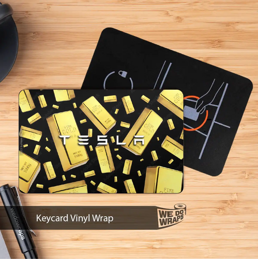 Gold Bars Tesla Keycard Decal