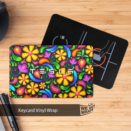 Groovy Bloom Tesla Keycard Decal