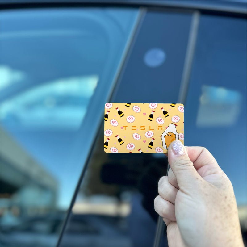Gudetama Tesla Keycard Decal