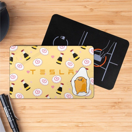 Gudetama Tesla Keycard Decal