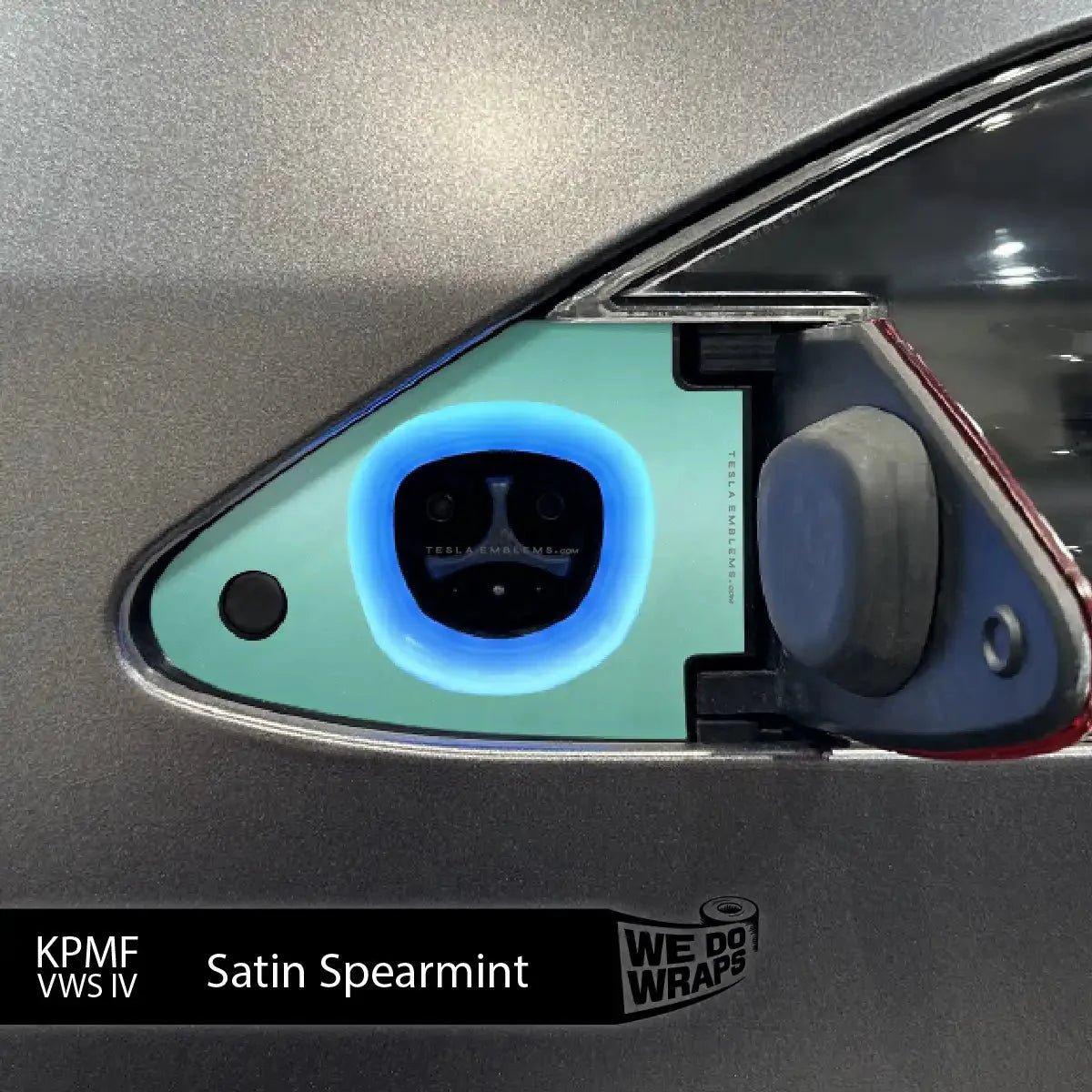 KPMF Satin Spearmint Tesla Charge Port Wrap | Model S