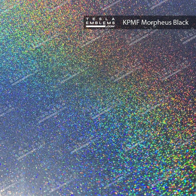 KPMF Morpheus Black Tesla Emblem Decals (Front + Back)