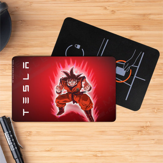 Kaioken Goku Tesla Keycard Decal
