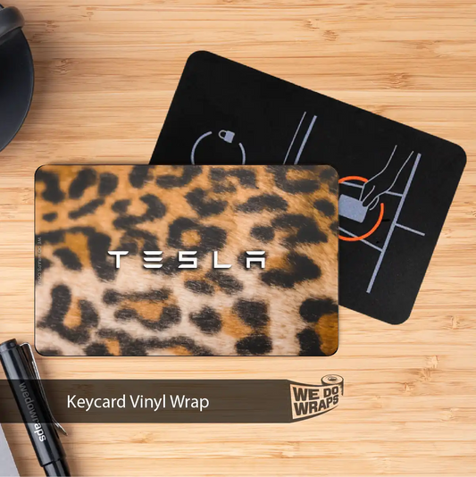 King Cheetah Fur Tesla Keycard Decal