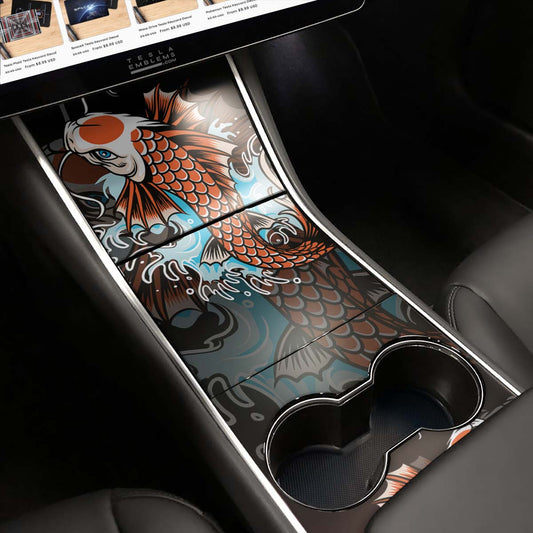 Koi Tattoo Art Tesla Center Console Wrap Kit | Model 3 ’17-20