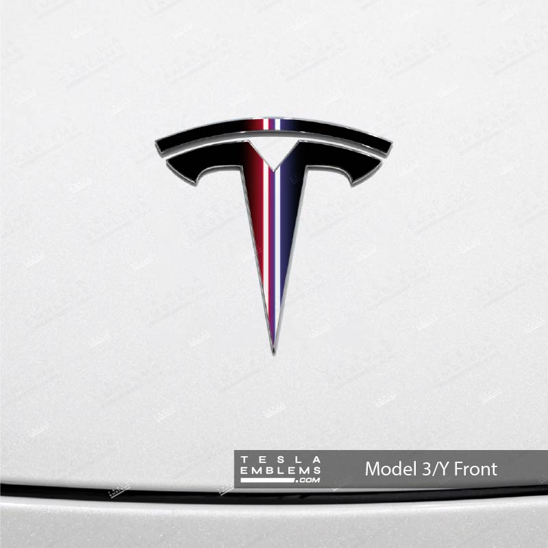 Side by Side Lightsaber Tesla Emblem Decals (Front + Back)