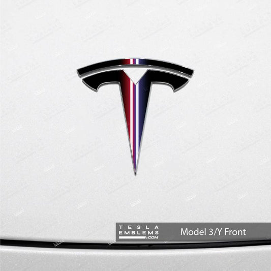 Side by Side Lightsaber Tesla Emblem Decals (Front + Back)