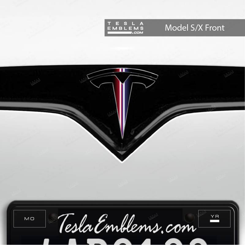 Side by Side Lightsaber Tesla Emblem Decals (Front + Back)