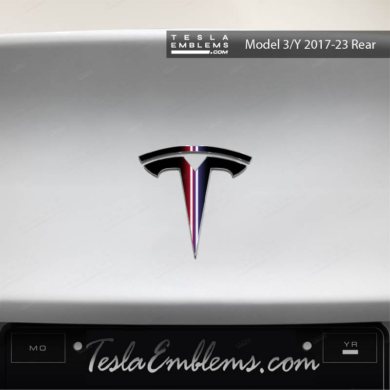 Side by Side Lightsaber Tesla Emblem Decals (Front + Back)