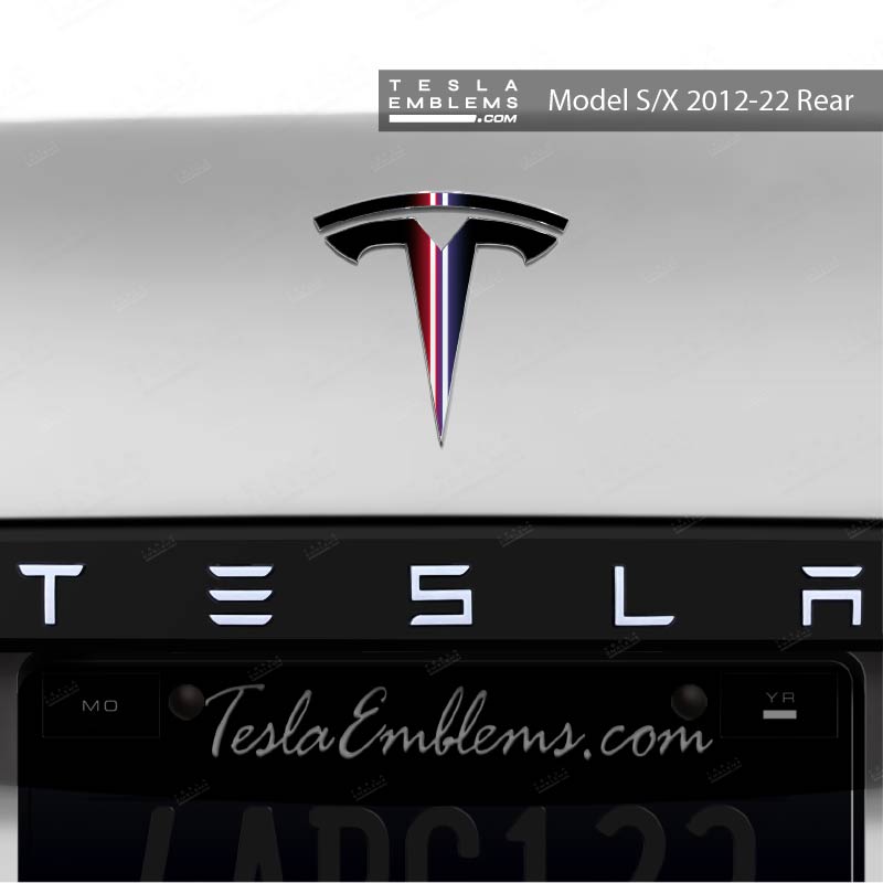 Side by Side Lightsaber Tesla Emblem Decals (Front + Back)