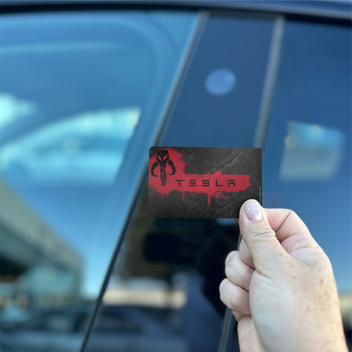 Mandalorian Tesla Keycard Decal