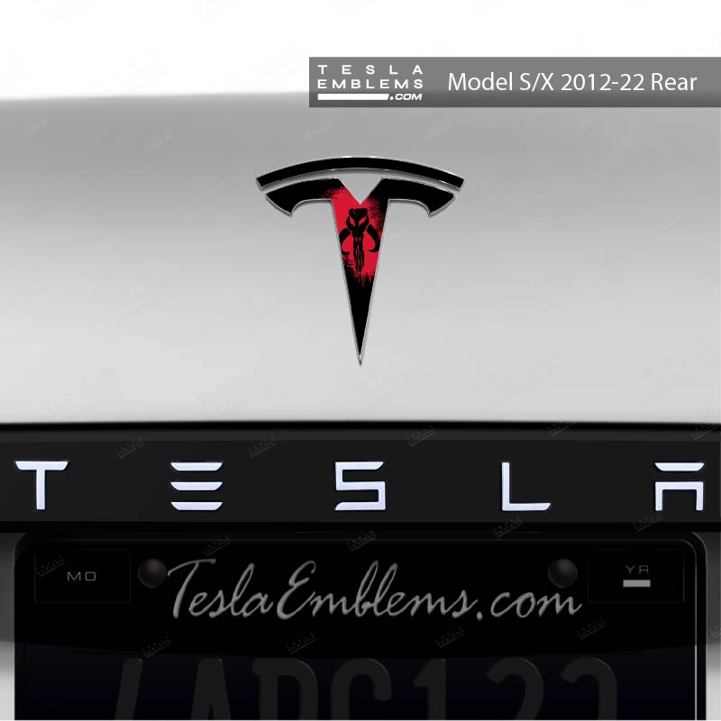 Mandalorian Tesla Emblem Decals (Front + Back)