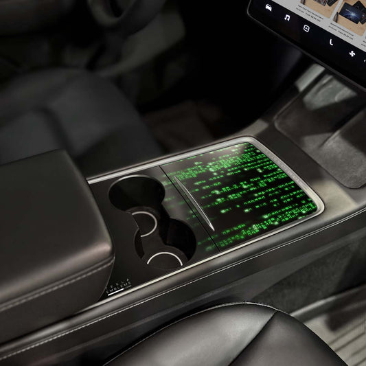 Digital Rain Matrix Code Tesla Center Console Wrap Kit | Model Y '21-25