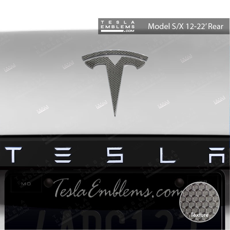 3M Matrix Black Tesla Emblem Decals (Front + Back)