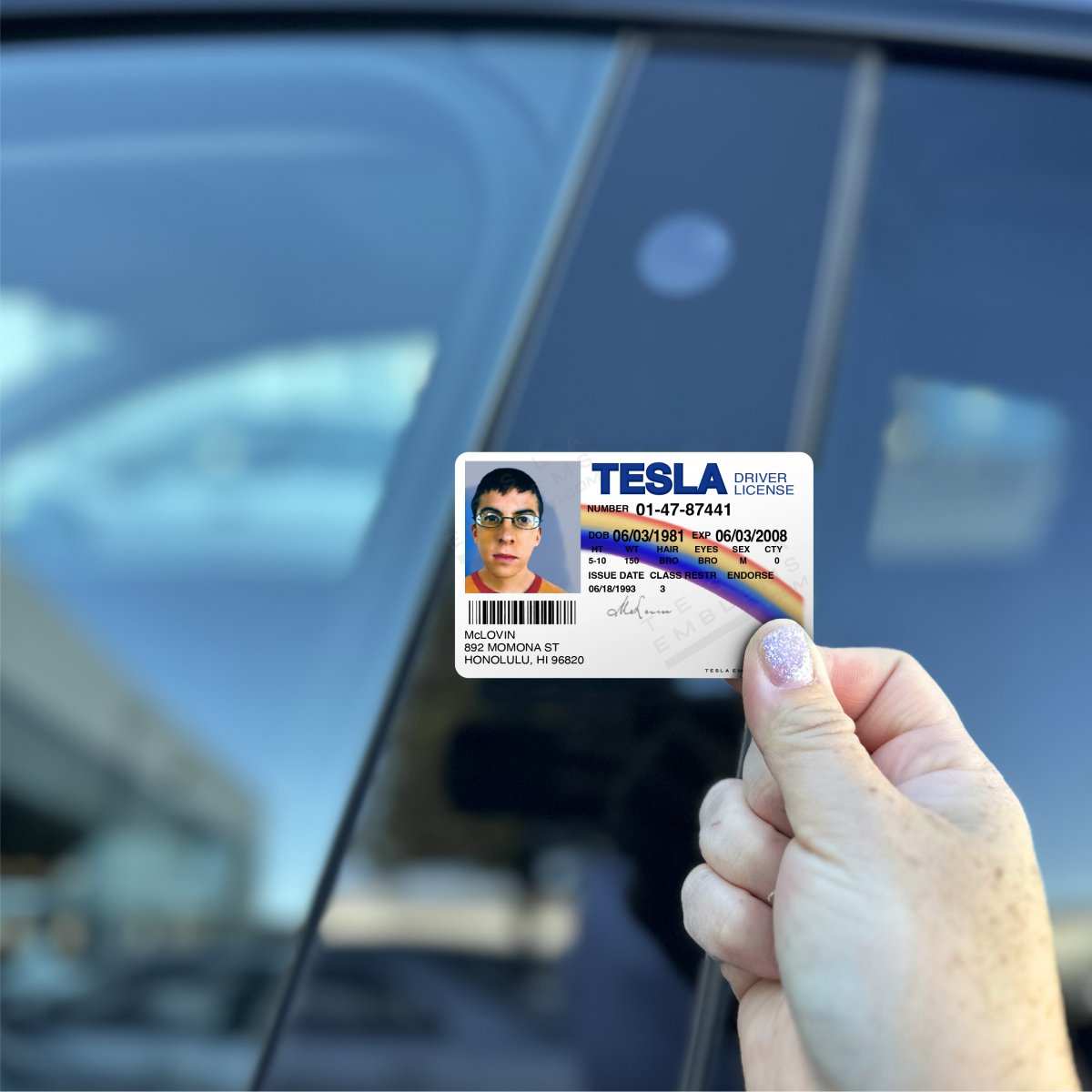 McLovin' Tesla Keycard Decal