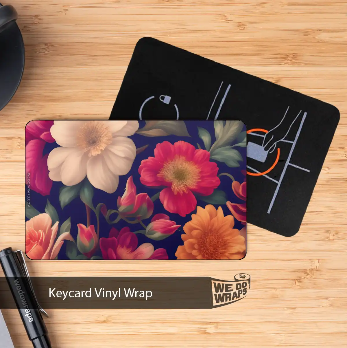 Midnight Bloom Tesla Keycard Decal