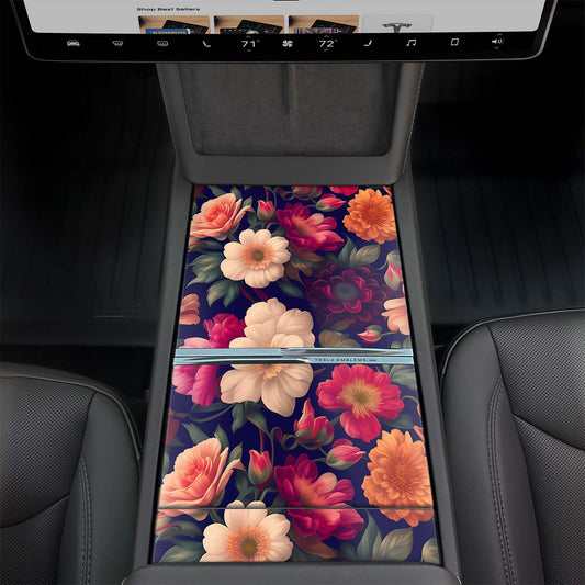 Midnight Bloom Tesla Gen3 Center Console Wrap Kit | MY 2026+ "Juniper"