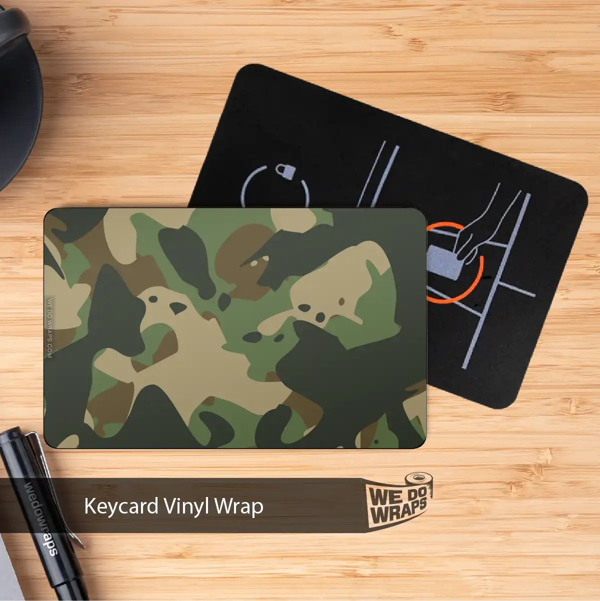 Military Green Camo Tesla Keycard Decal