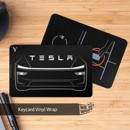 2026+ Model Y "Juniper" Front Outline Tesla Keycard Decal
