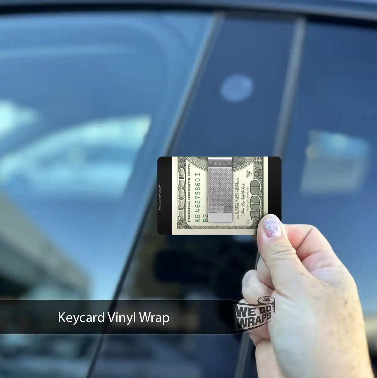 Money Clip Tesla Keycard Decal
