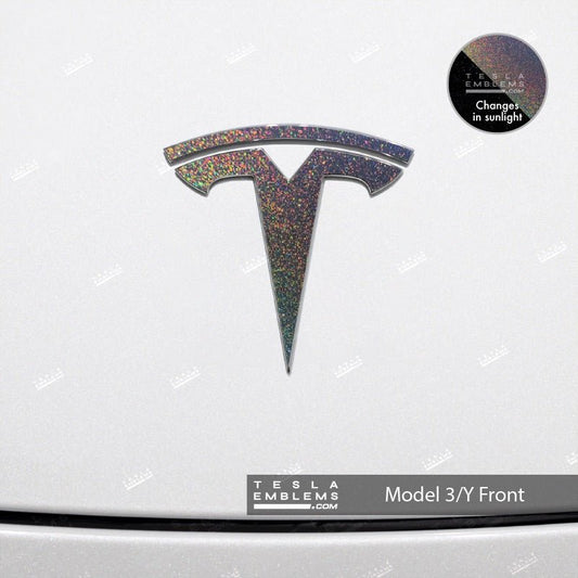 KPMF Morpheus Black Tesla Emblem Decals (Front + Back)