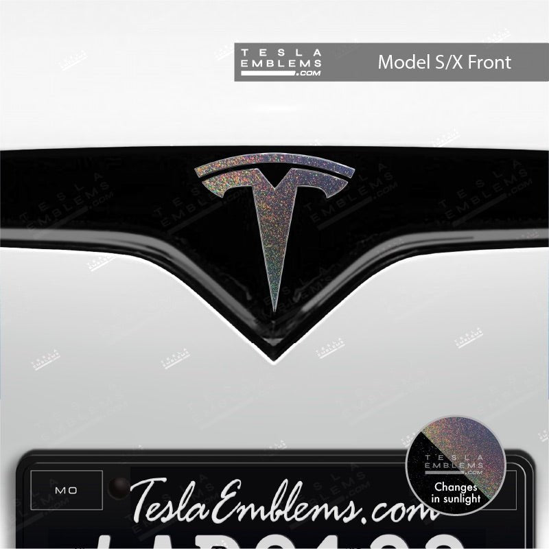 KPMF Morpheus Black Tesla Emblem Decals (Front + Back)
