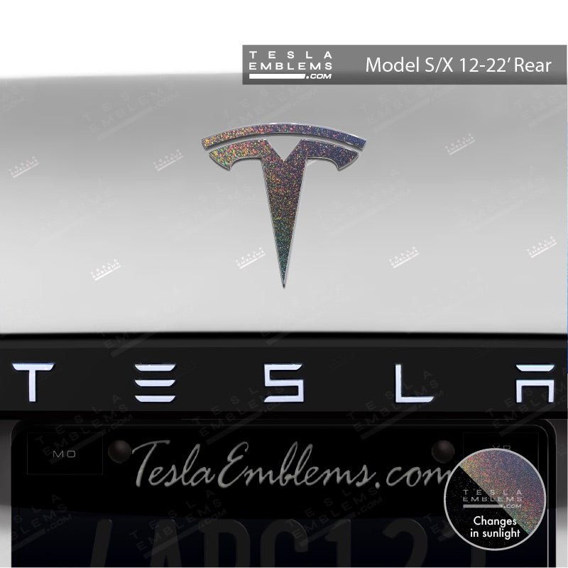 KPMF Morpheus Black Tesla Emblem Decals (Front + Back)