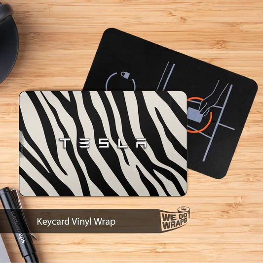 Mountain Zebra Pattern Tesla Keycard Decal