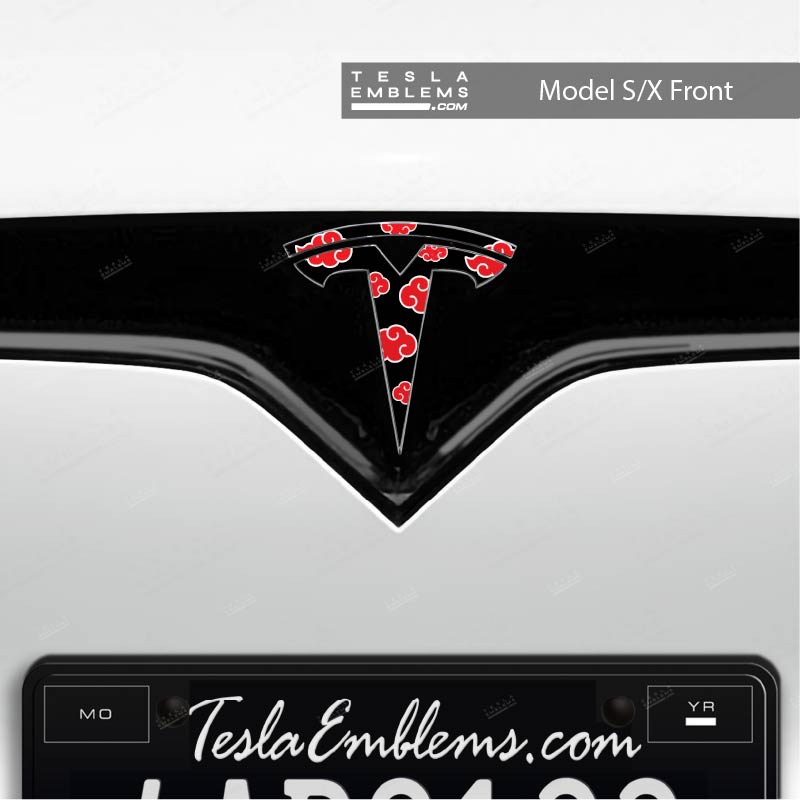 Naruto Akatsuki Tesla Emblem Decals (Front + Back)