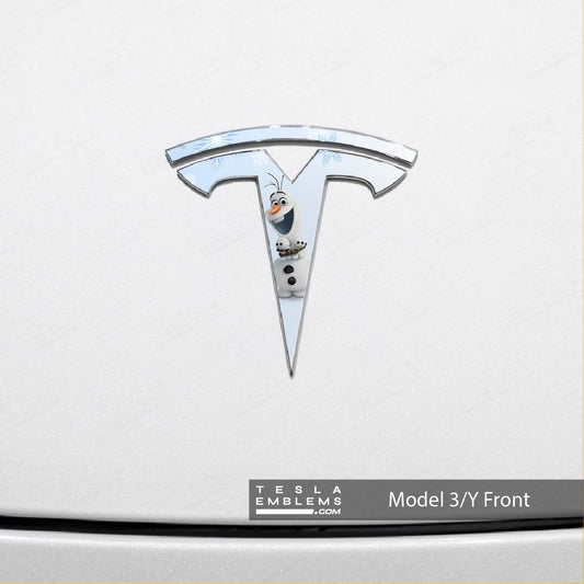 Olaf Tesla Emblem Decals (Front + Back)
