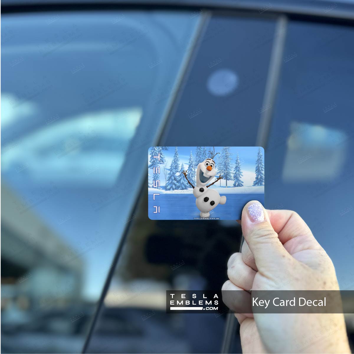 Olaf Tesla Keycard Decal