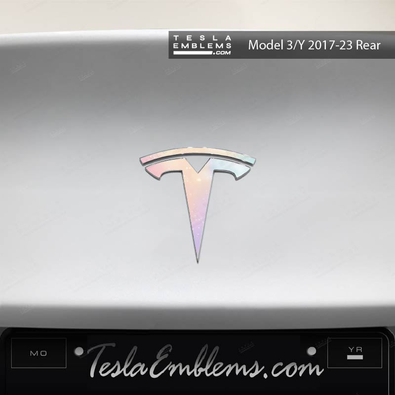 Pastel Galaxy Tesla Emblem Decals (Front + Back)